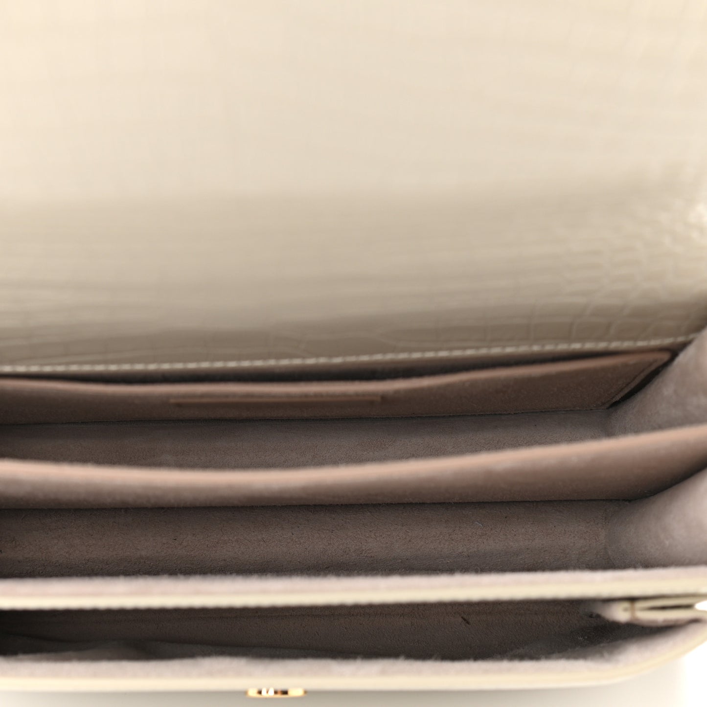 Calfskin Crocodile Embossed Medium Monogram Sunset Blanc Vintage