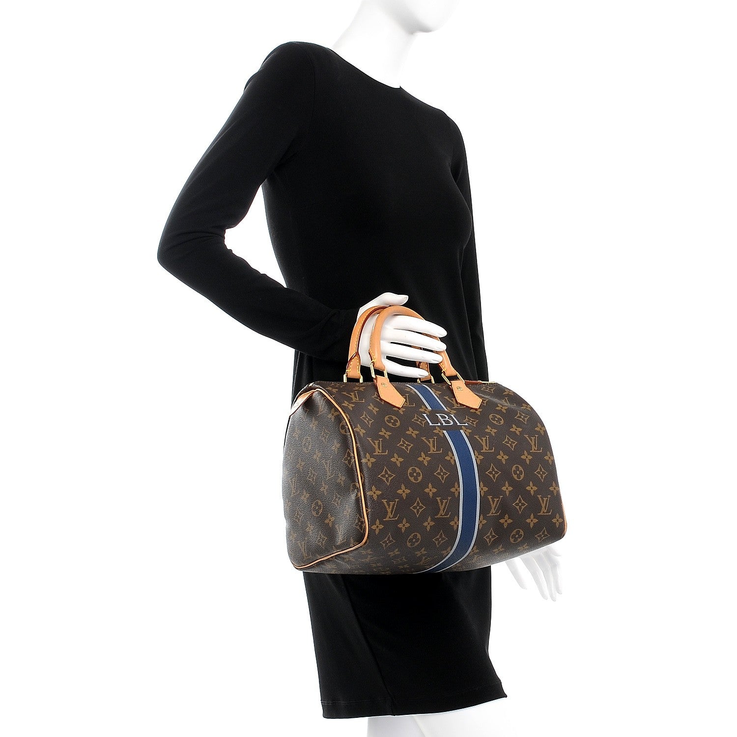 Louis Vuitton Monogram My LV Heritage Speedy 30 Blue Marine Gris 2 of 12
