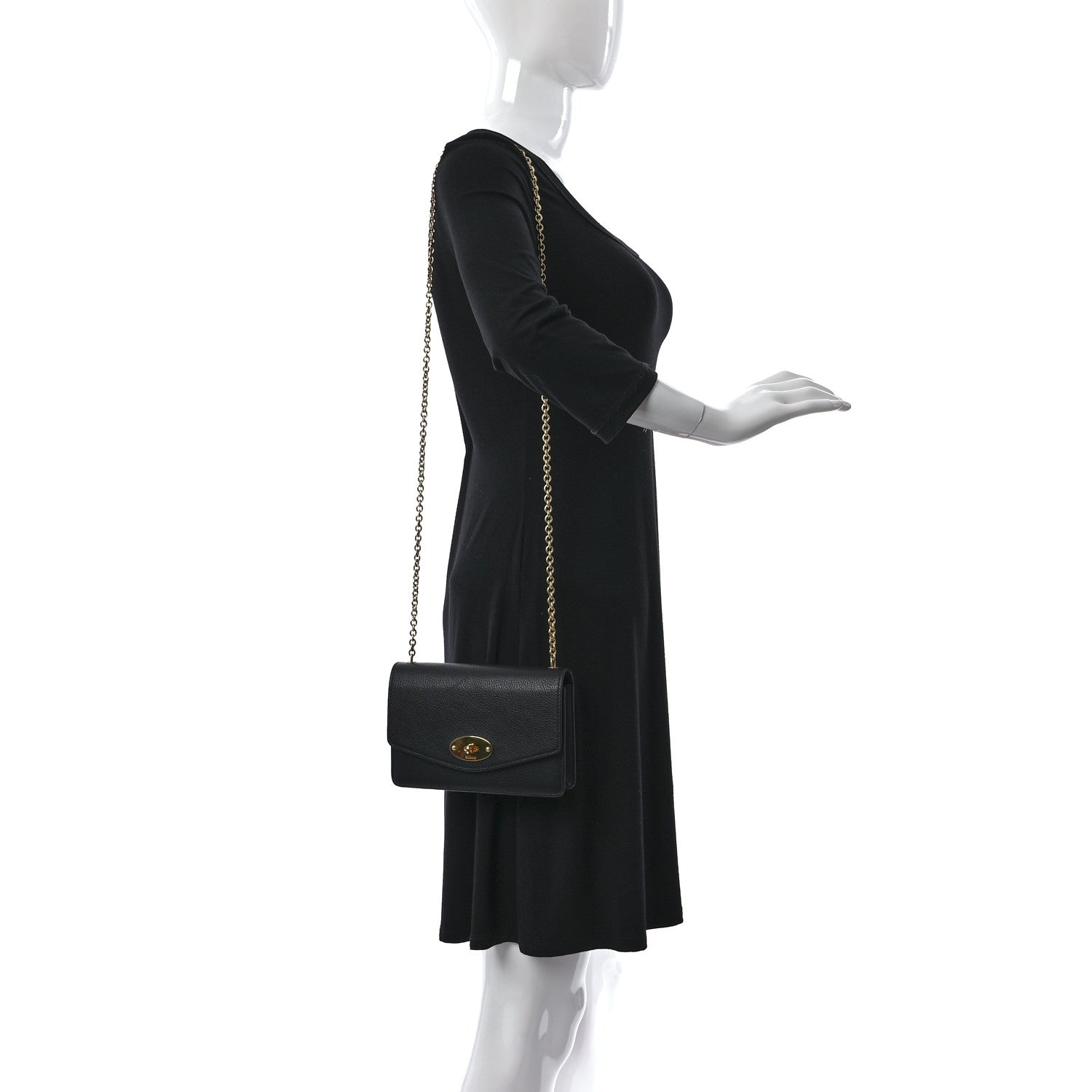 Mulberry Small Classic Grain Calfskin Small Darley Black 2 of 8