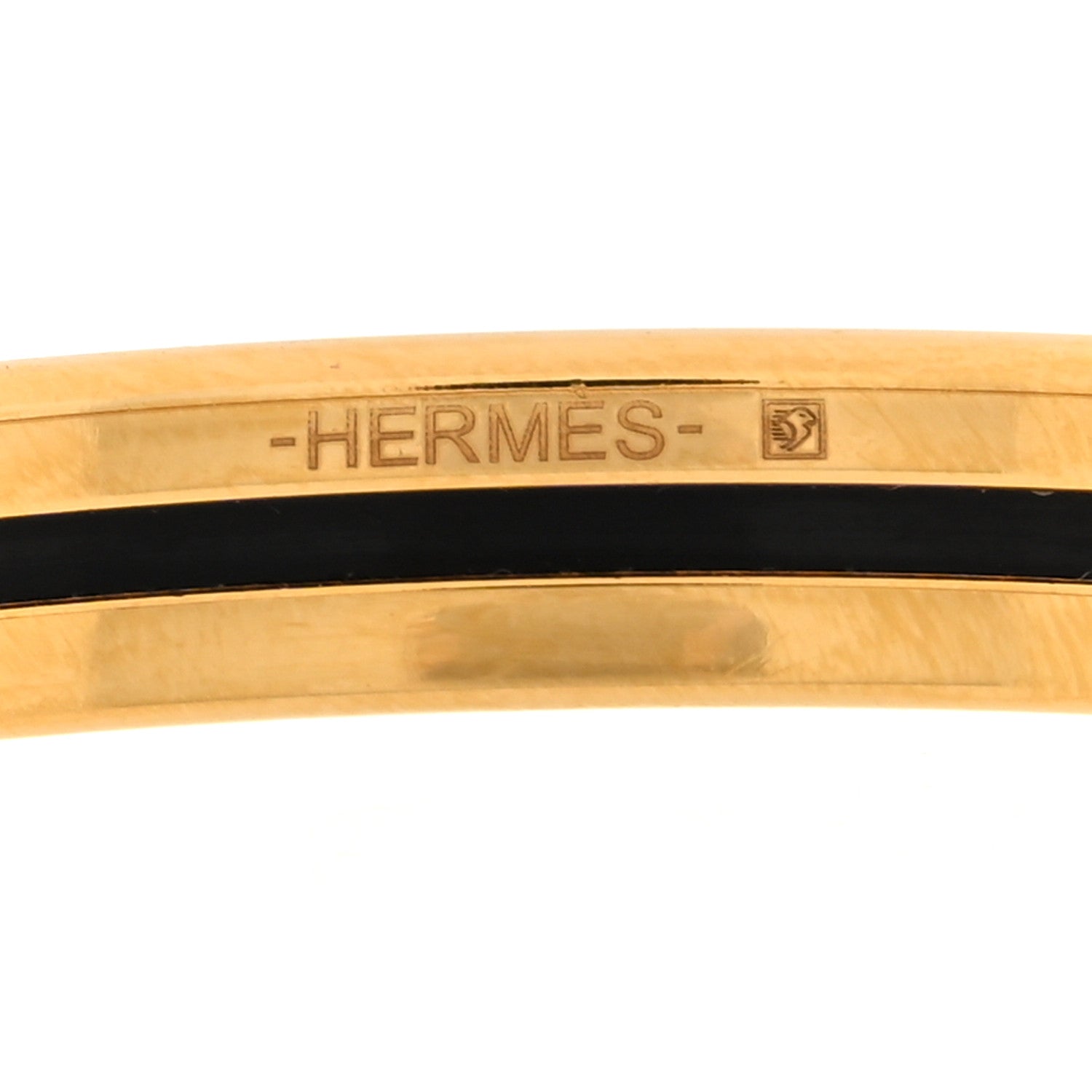 Hermes Enamel Printed Extra Narrow Uni Bracelet 65 Marron Glace 4 of 5