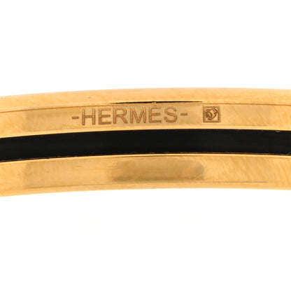 Hermes Enamel Printed Extra Narrow Uni Bracelet 65 Marron Glace 4 of 5