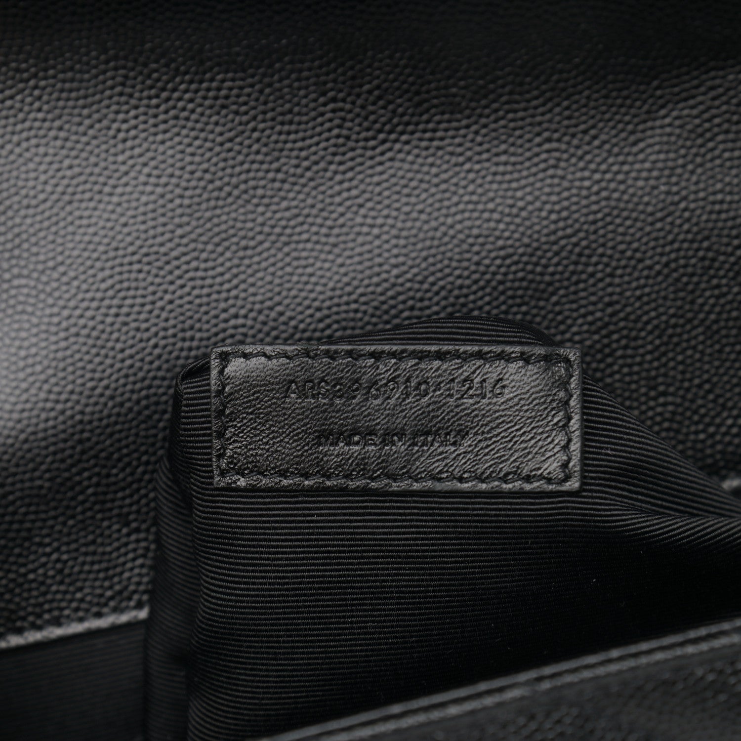 Saint Laurent Grain De Poudre Matelasse Chevron Large Monogram Satchel Black 7 of 10