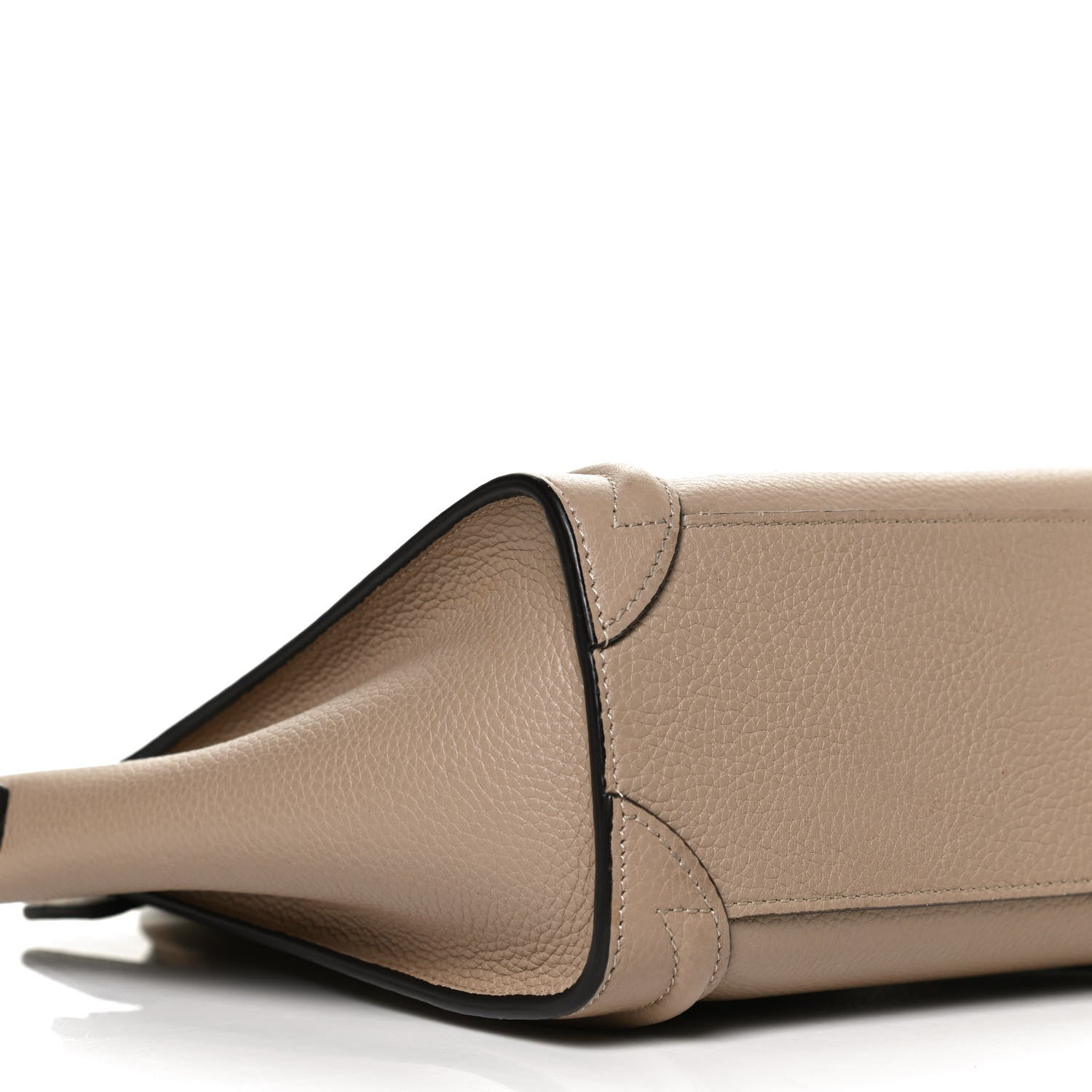 Celine Drummed Calfskin Nano Luggage Dune 9 of 12