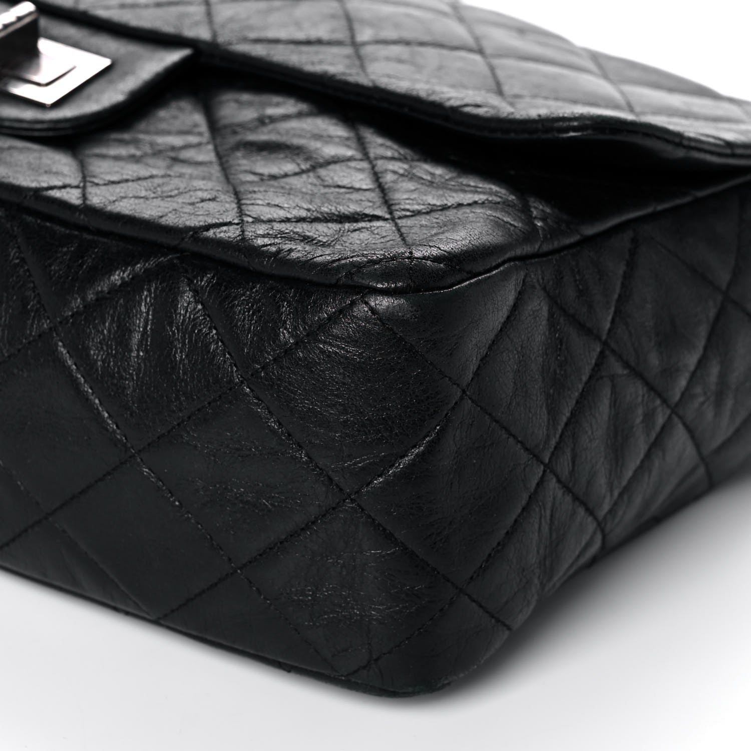 Chanel Washed Lambskin Quilted Jumbo Hybrid Reissue Flap Black 5 of 12