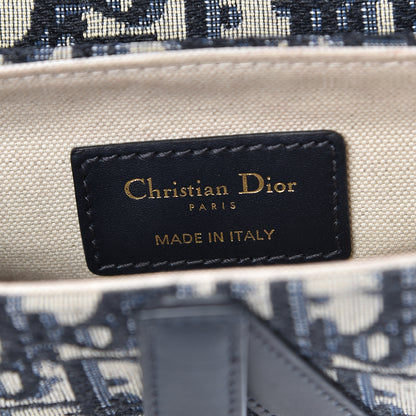 Christian Dior Oblique Mini Saddle Bag Blue 6 of 9