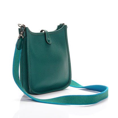 Hermes Taurillon Clemence Evelyne III TPM Malachite 3 of 8