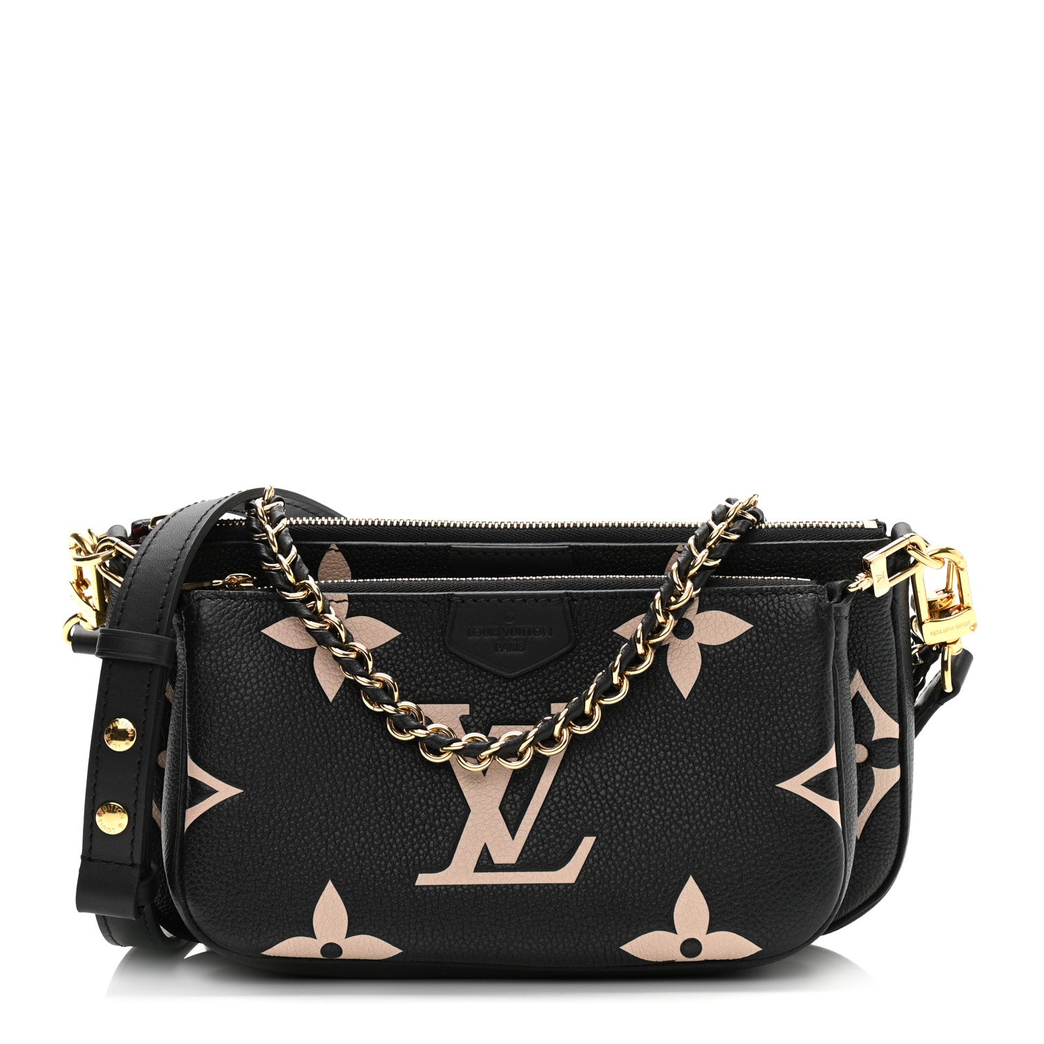 Louis Vuitton Empreinte Monogram Giant Multi Pochette Accessories Black Beige 1 of 12