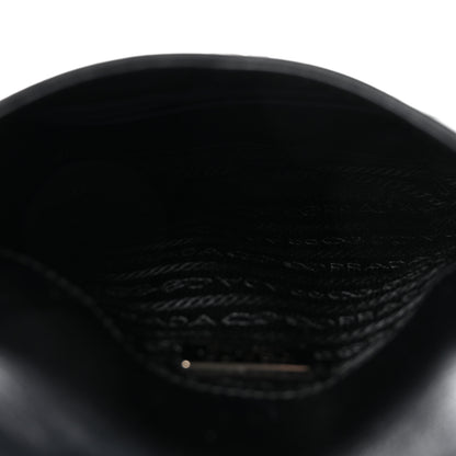 Prada Spazzolato Mini Cleo Flap Adjustable Strap Shoulder Bag Black 5 of 9
