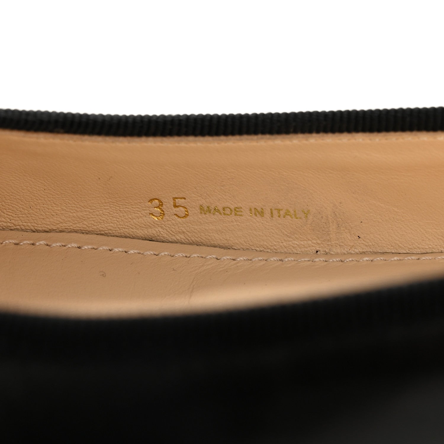 Prada Nappa Vernice Cap Toe Logo Bow Ballerina Flats 35 Black 8 of 14