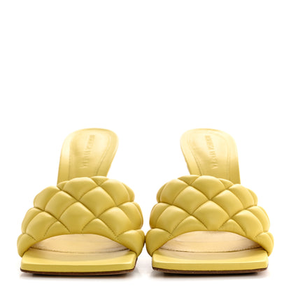 Bottega Veneta Nappa Matelasse Padded Mule Sandals 38.5 Pear 3 of 9