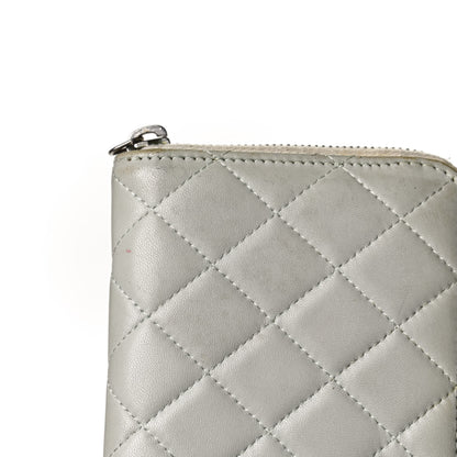 Chanel Lambskin Quilted Large Gusset Zip Around Wallet Light Green 12 of 12
