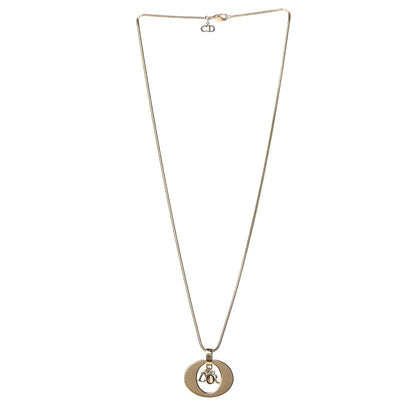 Christian Dior Metal Logo Necklace Gold 3 of 5