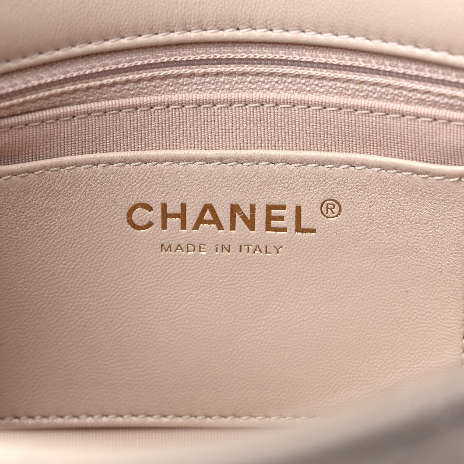 Chanel Lambskin Quilted Small CC Funky Town Flap Beige 6 of 10
