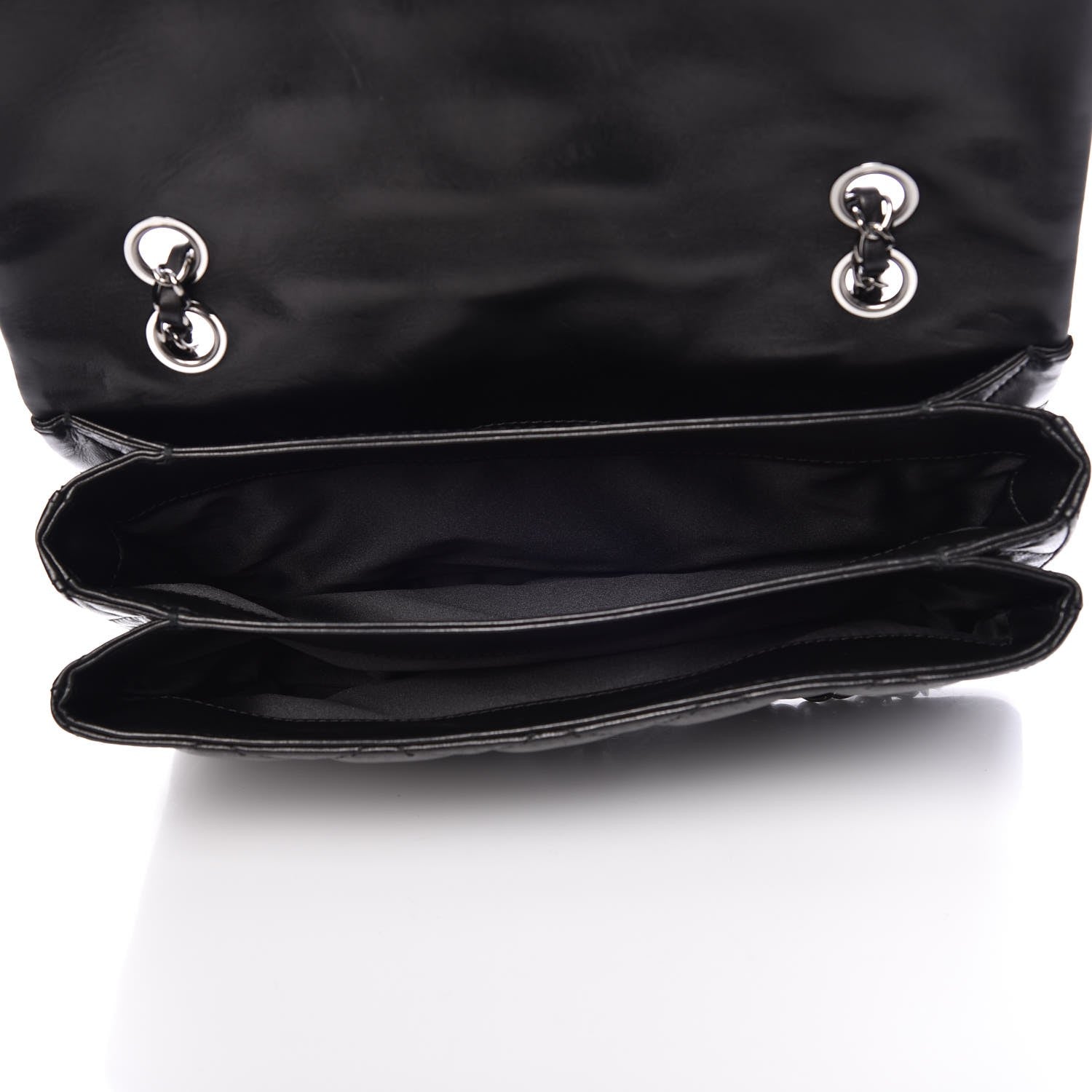 Chanel Lambskin Quilted Large 3 Flap Black 5 of 11
