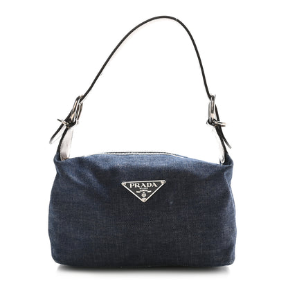 Prada Denim Shoulder Bag Bleu 1 of 8