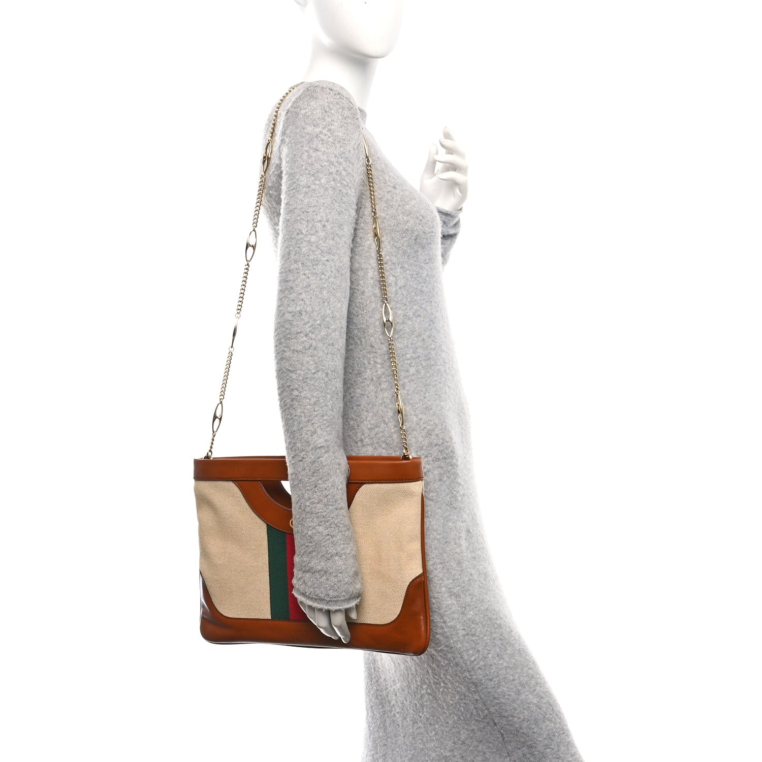 Gucci Canvas Large Vintage Shoulder Bag Brown 2 of 12
