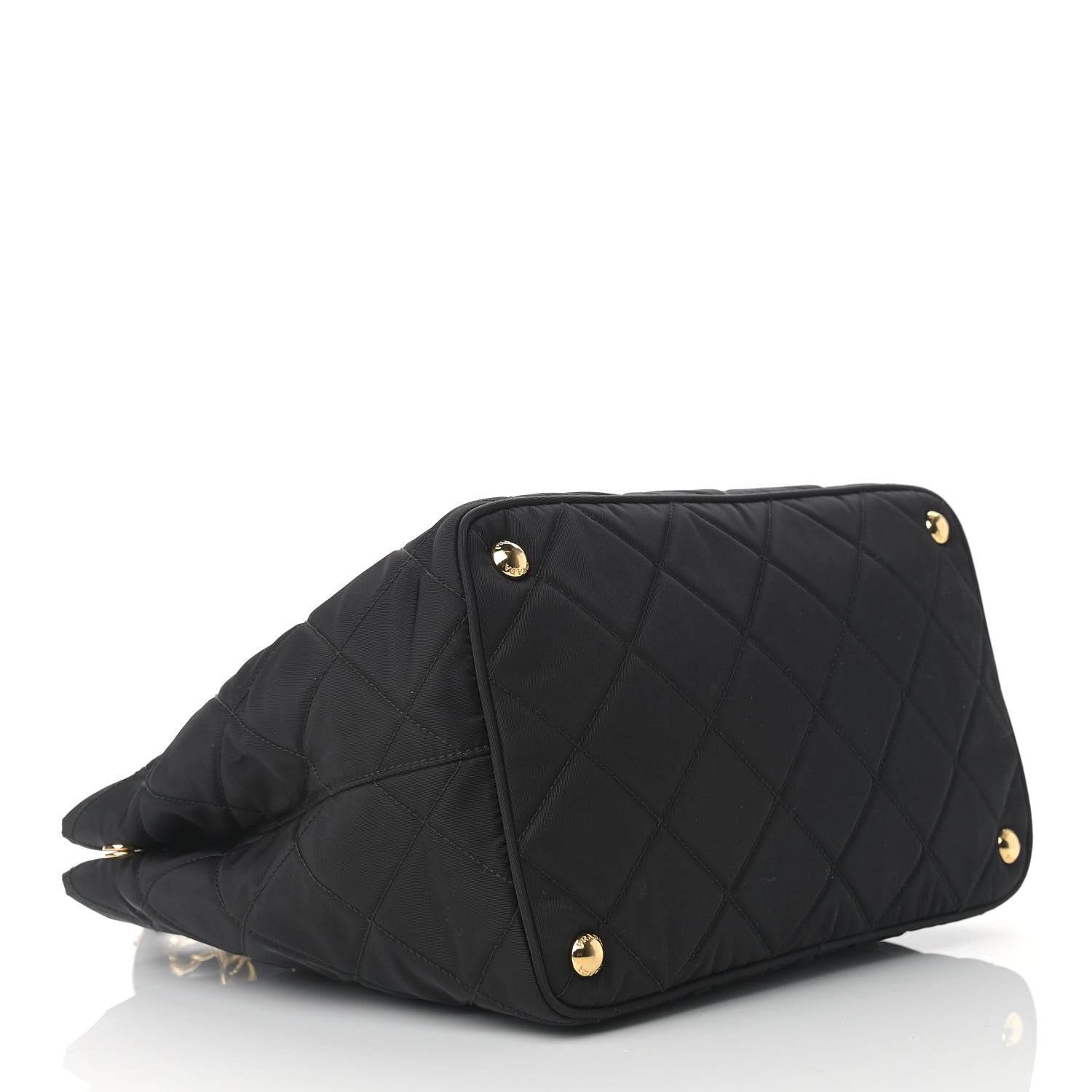 Prada Nylon Tessuto Impuntu Quilted Shoulder Bag Black 4 of 14