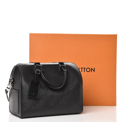 Louis Vuitton Epi Speedy Bandouliere 25 Black 9 of 9