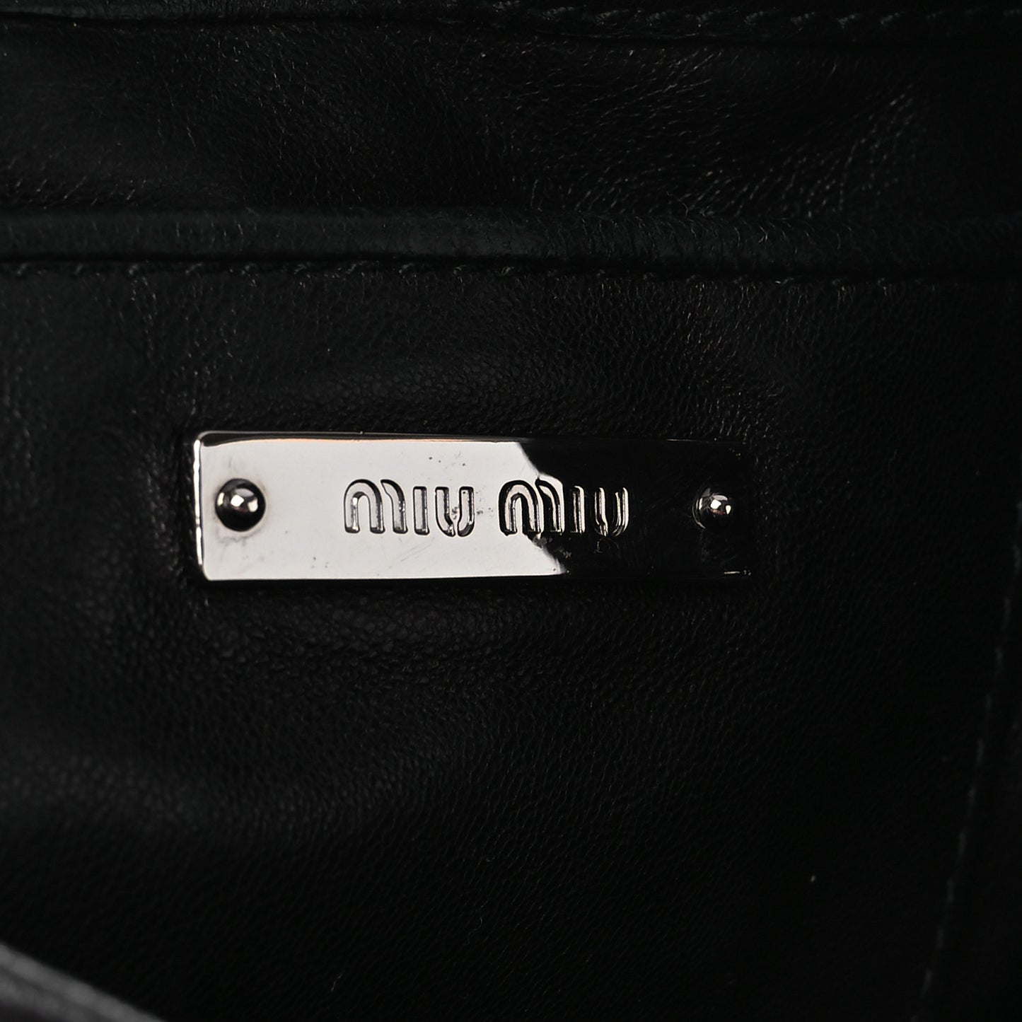 Nappa Jeweled Grommet Starlight Bucket Bag Black