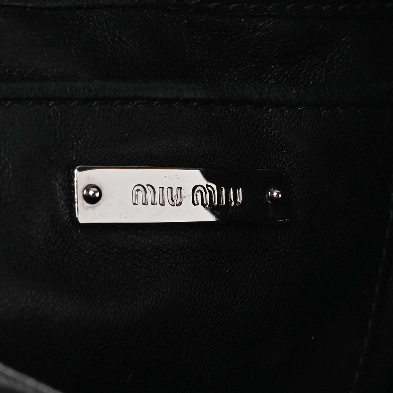 Miu Miu Nappa Jeweled Grommet Starlight Bucket Bag Black 6 of 15