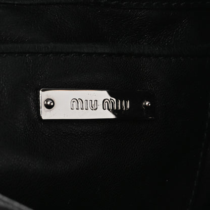 Miu Miu Nappa Jeweled Grommet Starlight Bucket Bag Black 6 of 15