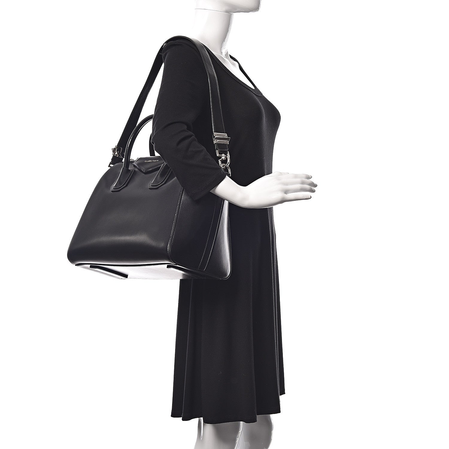 Givenchy Shiny Lord Calfskin Medium Antigona Black 2 of 18
