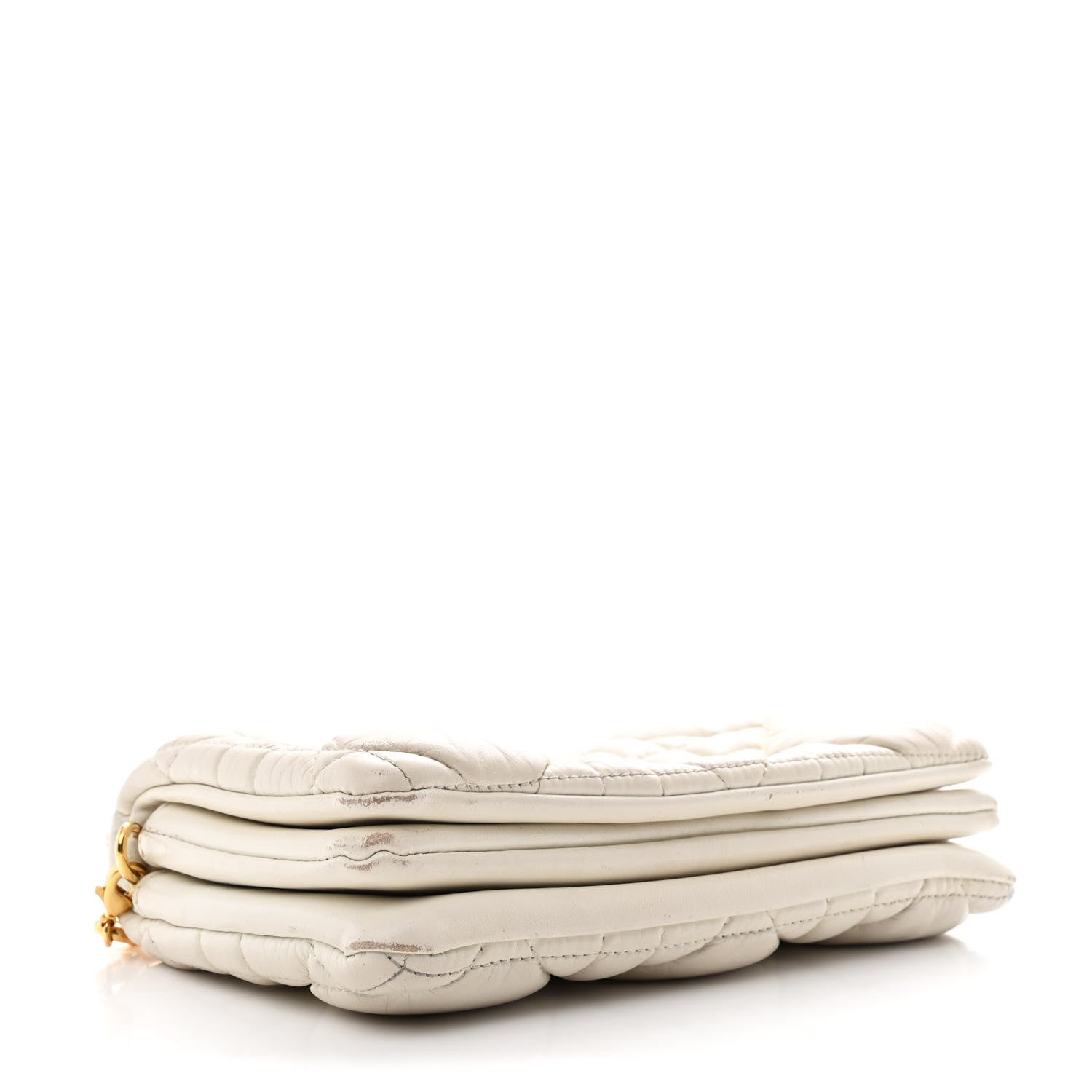 Christian Dior Calfskin Macrocannage Mini Caro Bag White 3 of 9