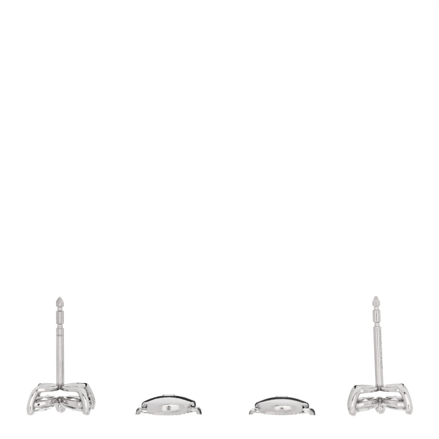 Tiffany Platinum Diamond .92ct Medium Victoria Earrings 3 of 4