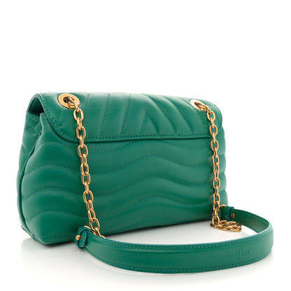 Louis Vuitton Calfskin New Wave Chain Bag MM NM Emerald 3 of 10