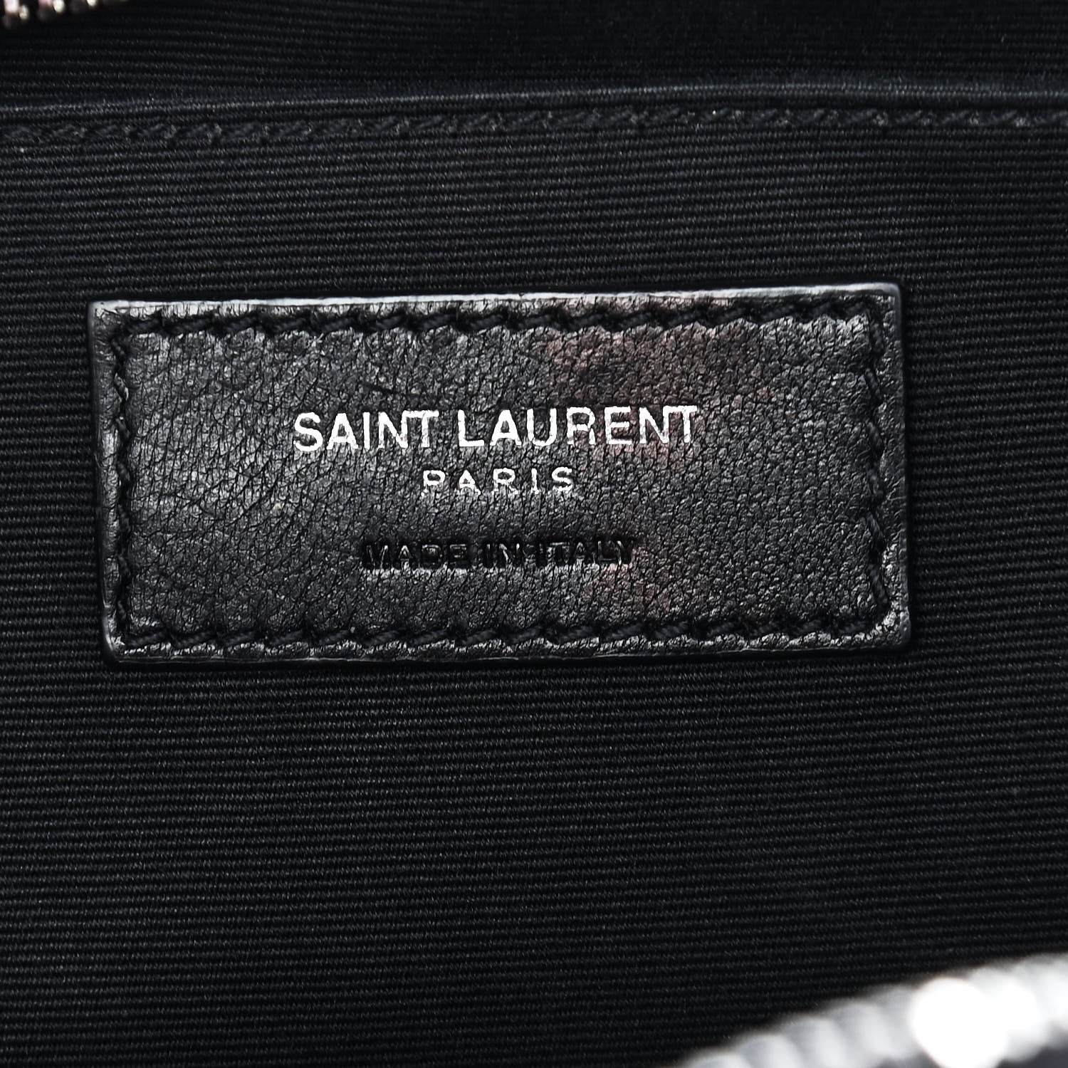 Saint Laurent Calfskin Rose Print Monogram Lou Camera Bag Black 5 of 8