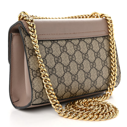 Gucci GG Supreme Monogram Studded Small Padlock Shoulder Bag Porcelain Rose 3 of 15