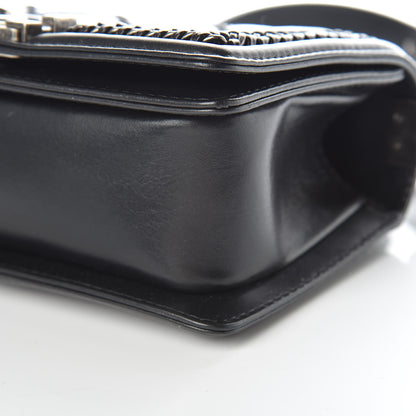 Chanel Shiny Goatskin Quilted Small Boy Top Handle Flap Charcoal 9 of 10