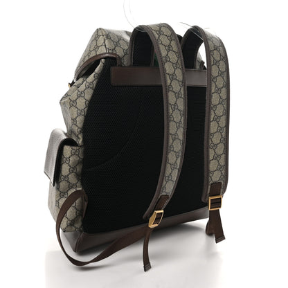 Gucci GG Supreme Monogram Medium Ophidia Double Buckle Backpack Brown 3 of 10