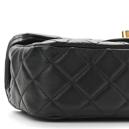 Chanel Lambskin Quilted Mini Rectangular Pearl Crush Flap Black 10 of 12