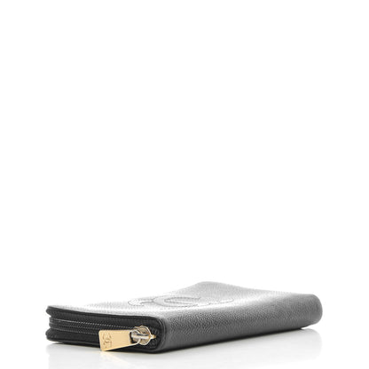 Chanel Caviar Timeless CC Zip Around Wallet Black 4 of 10