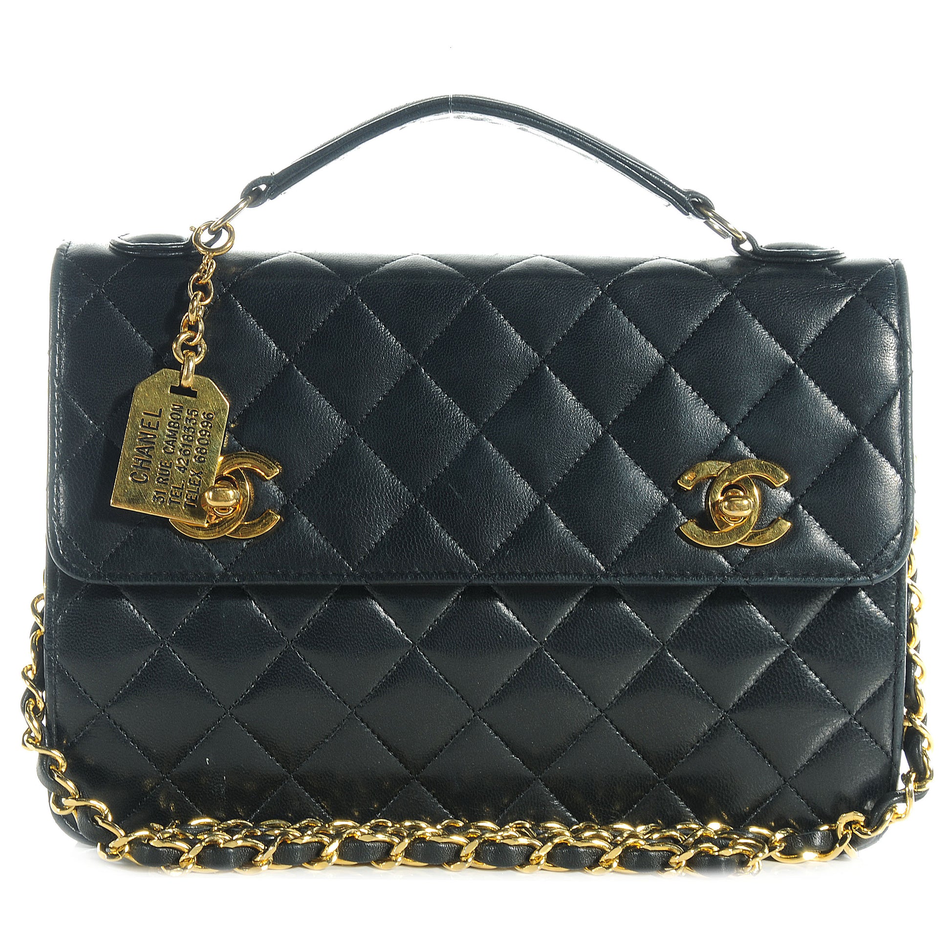 Chanel Lambskin Small CC Flap Black 1 of 7