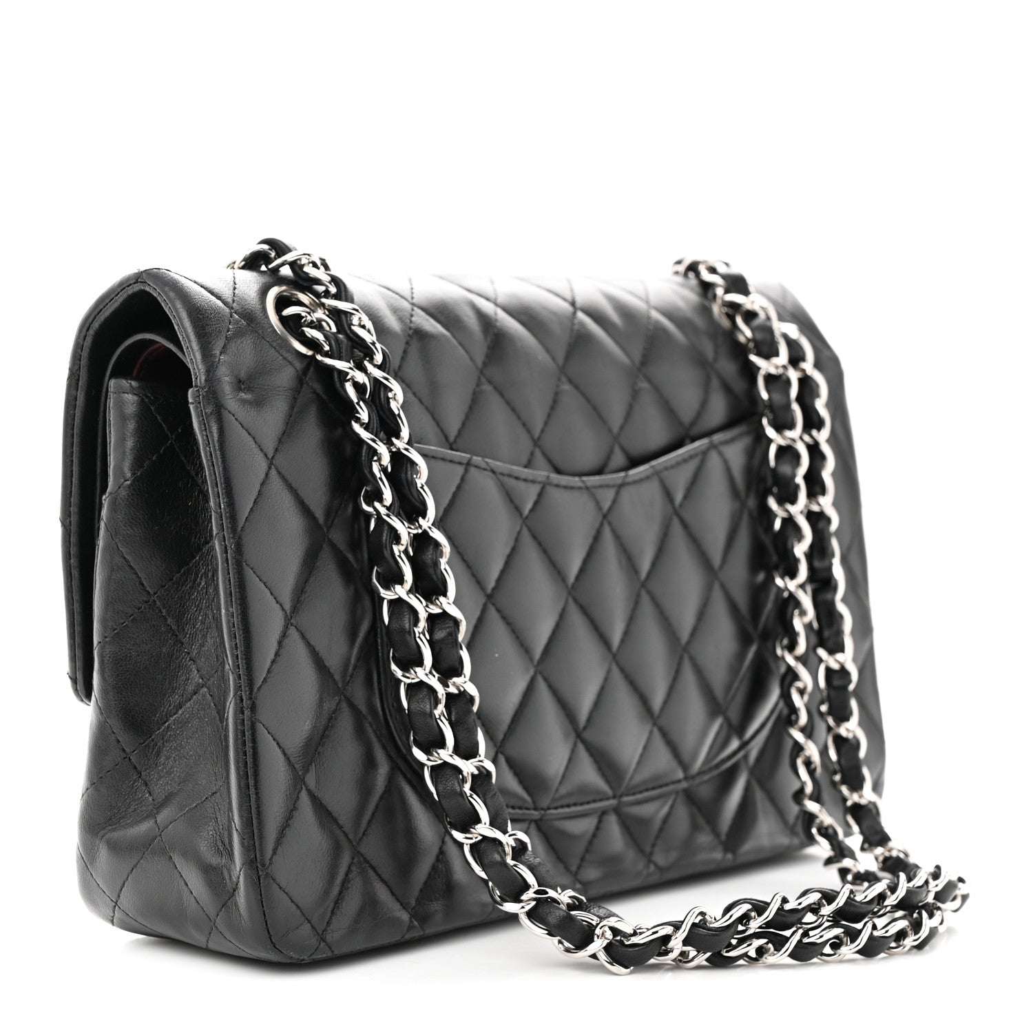 Chanel Lambskin Quilted Medium Double Flap Black 3 of 13