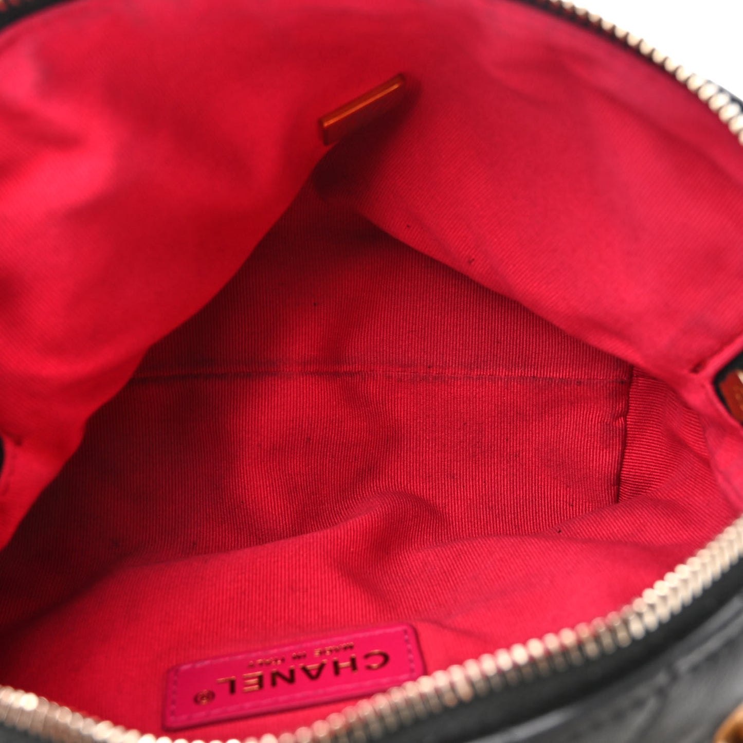 Calfskin Quilted Mini Bowling Bag Black