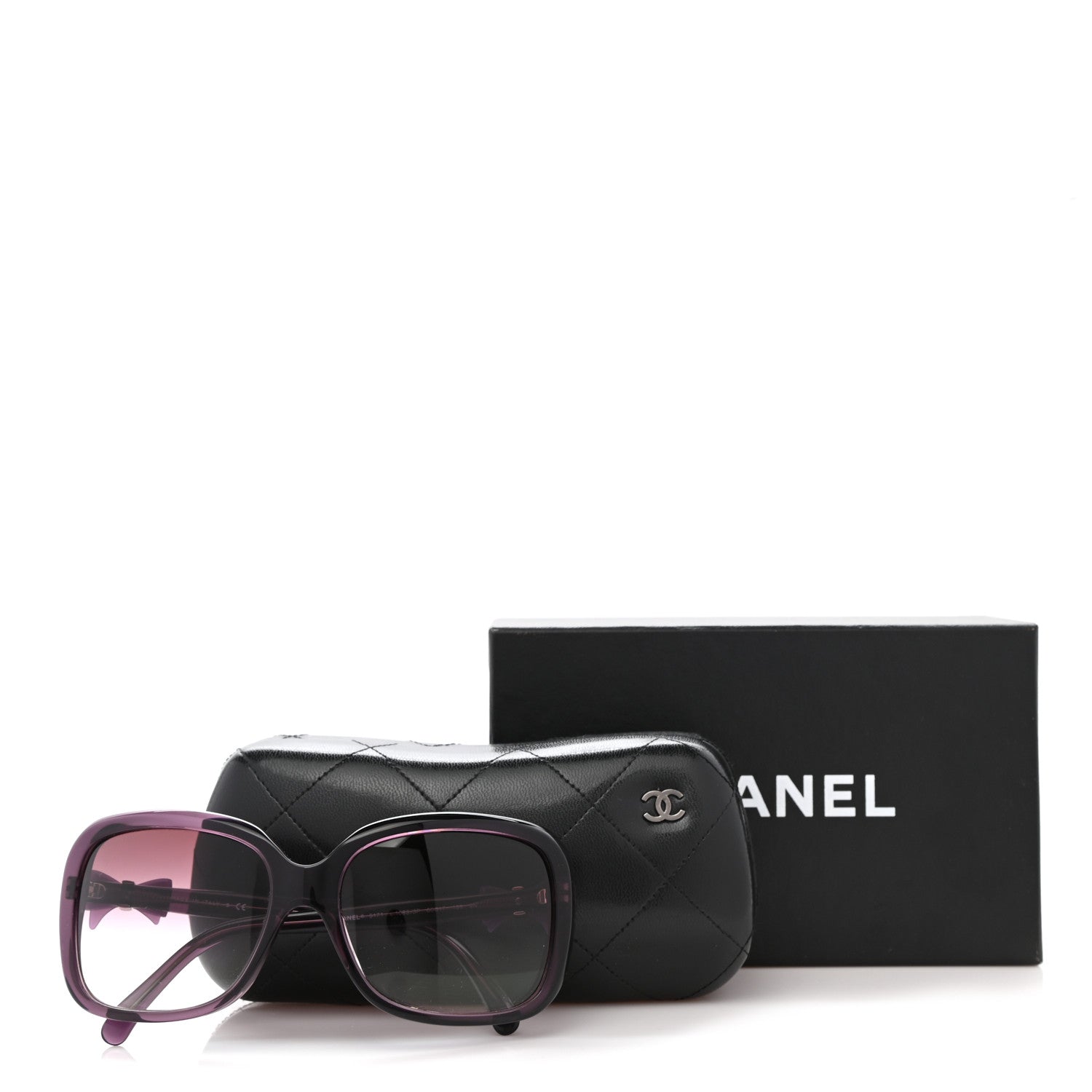 Chanel Acetate CC Bow Sunglasses 5171 Purple 9 of 9