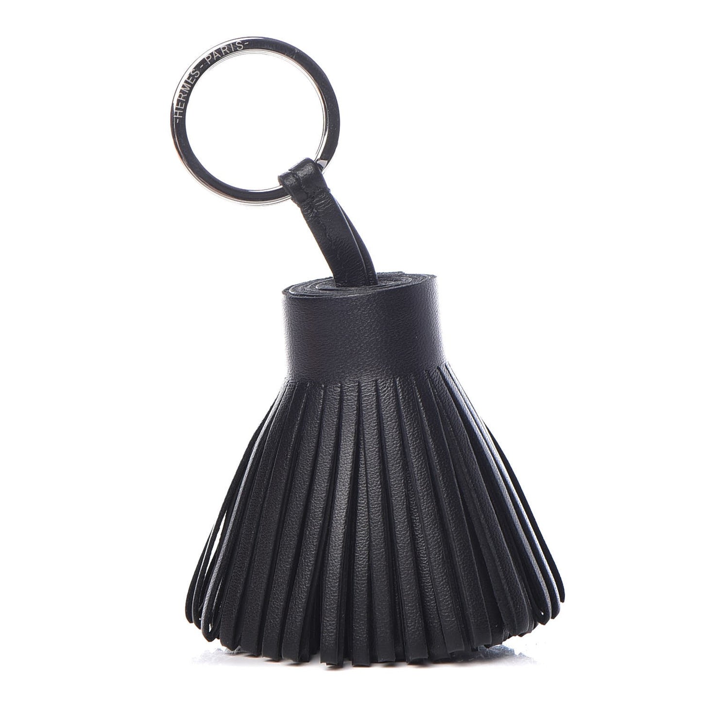 Lambskin Carmen Tassel Key Holder Black