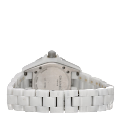 Chanel Stainless Steel Ceramic 33mm J12 Quartz Watch White 3 of 4