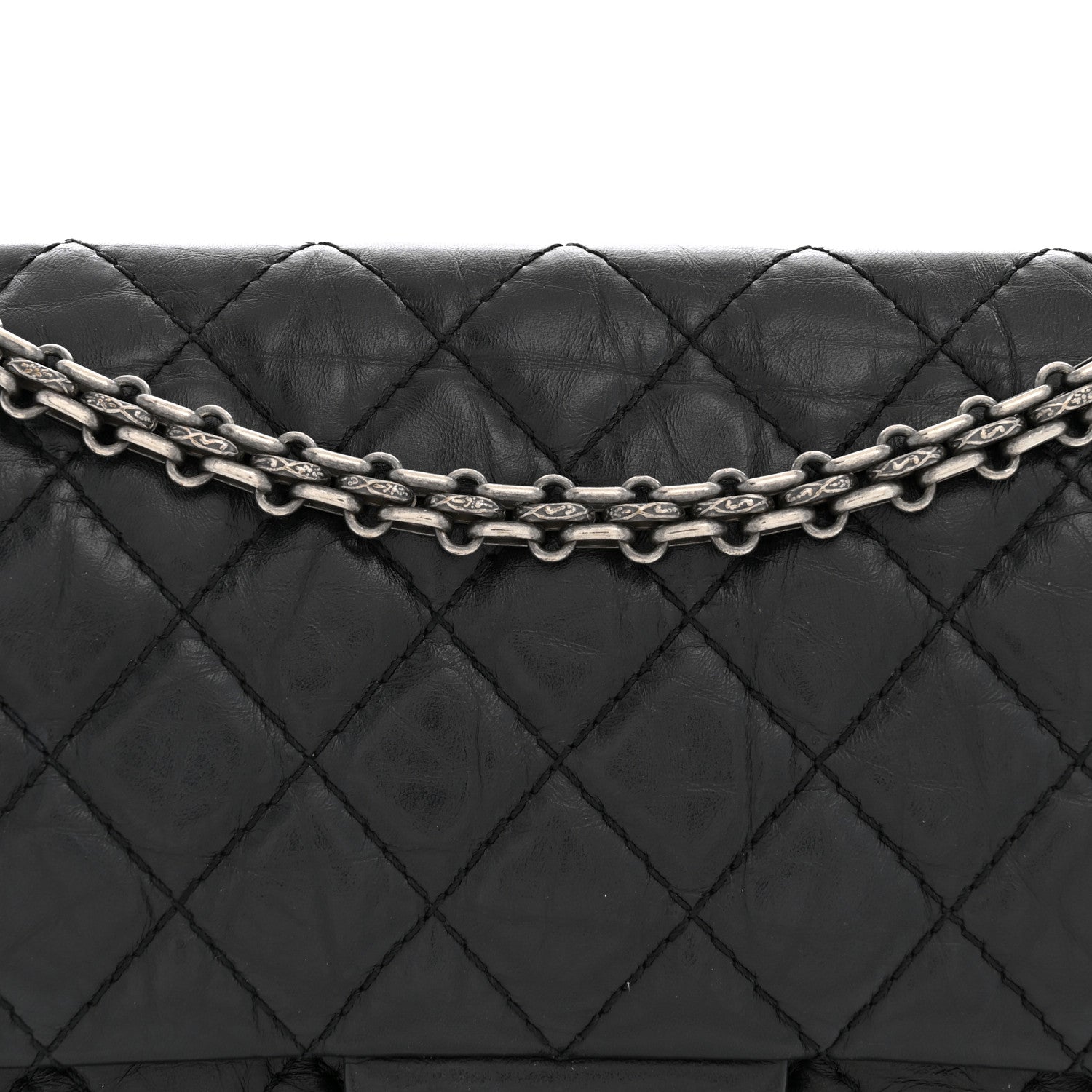 Chanel Aged Calfskin Quilted 2.55 Reissue 225 Flap Black 8 of 10