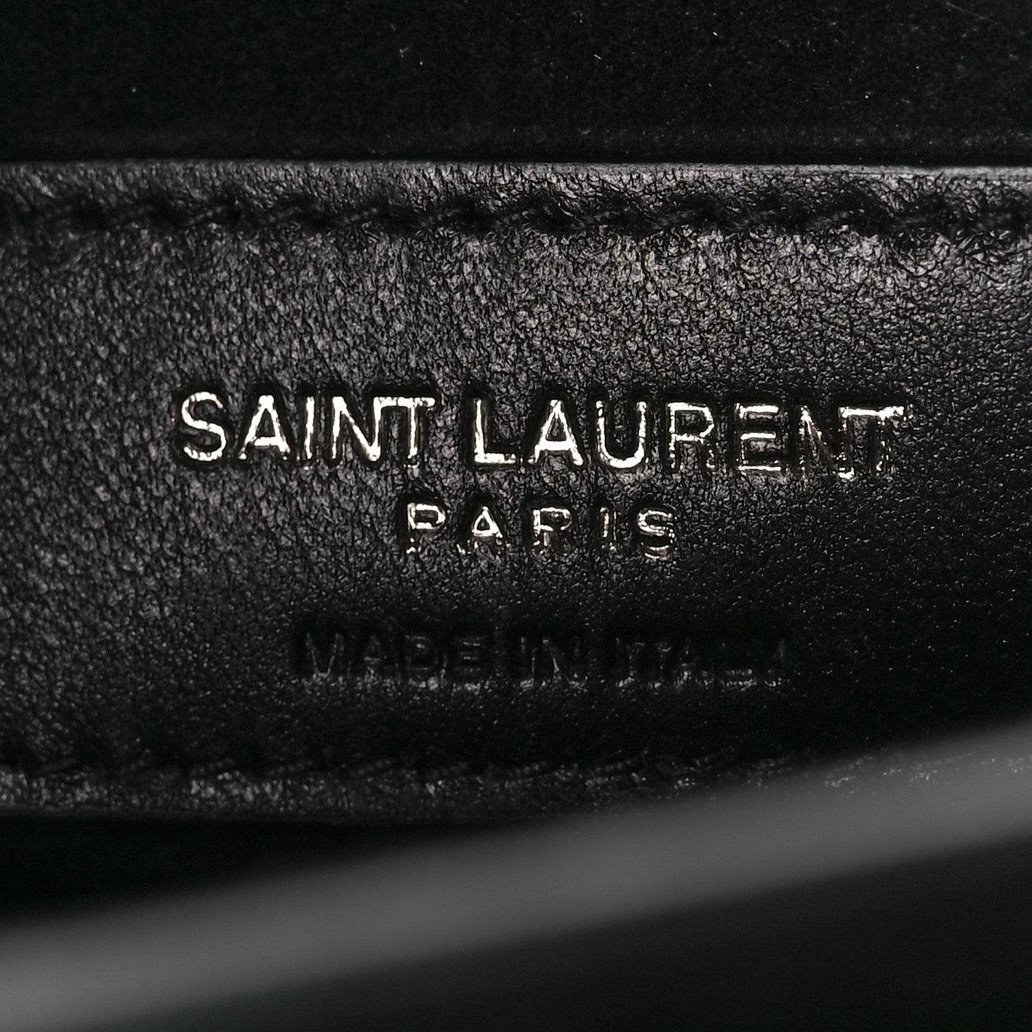 Saint Laurent Calfskin Crocodile Embossed Medium Monochrome Monogram Sunset Black 6 of 12