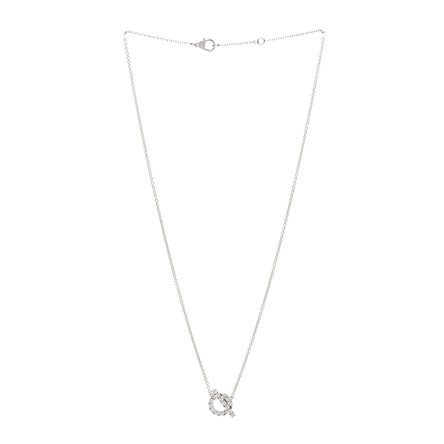 18K White Gold Diamond Finesse Pendant Necklace