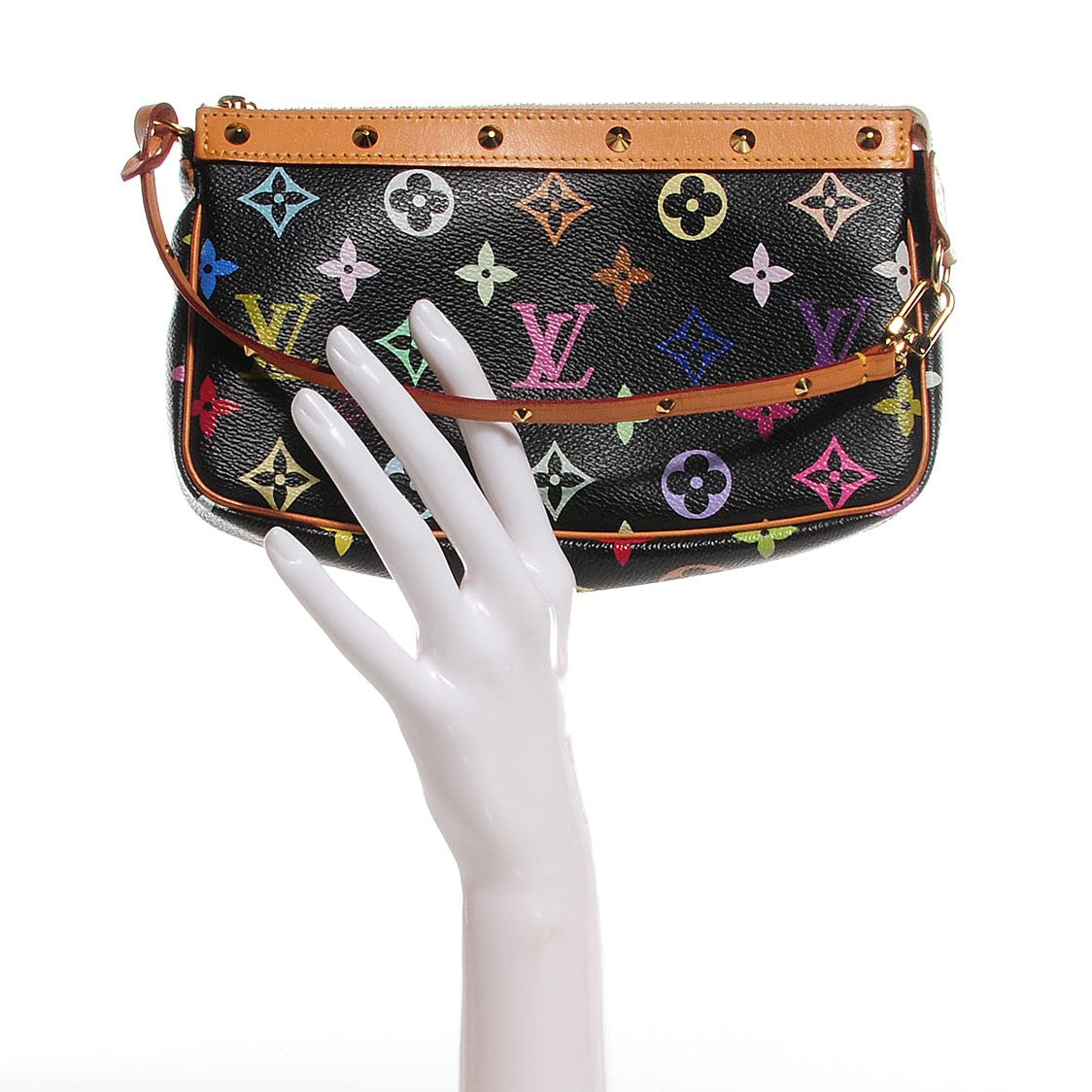 Monogram Multicolor Pochette Accessories Black