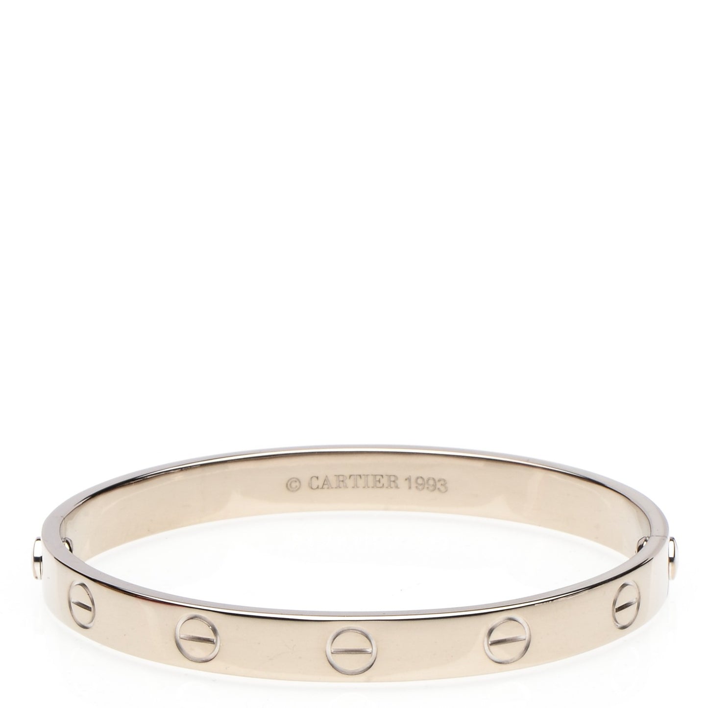 18K White Gold LOVE Bracelet 16
