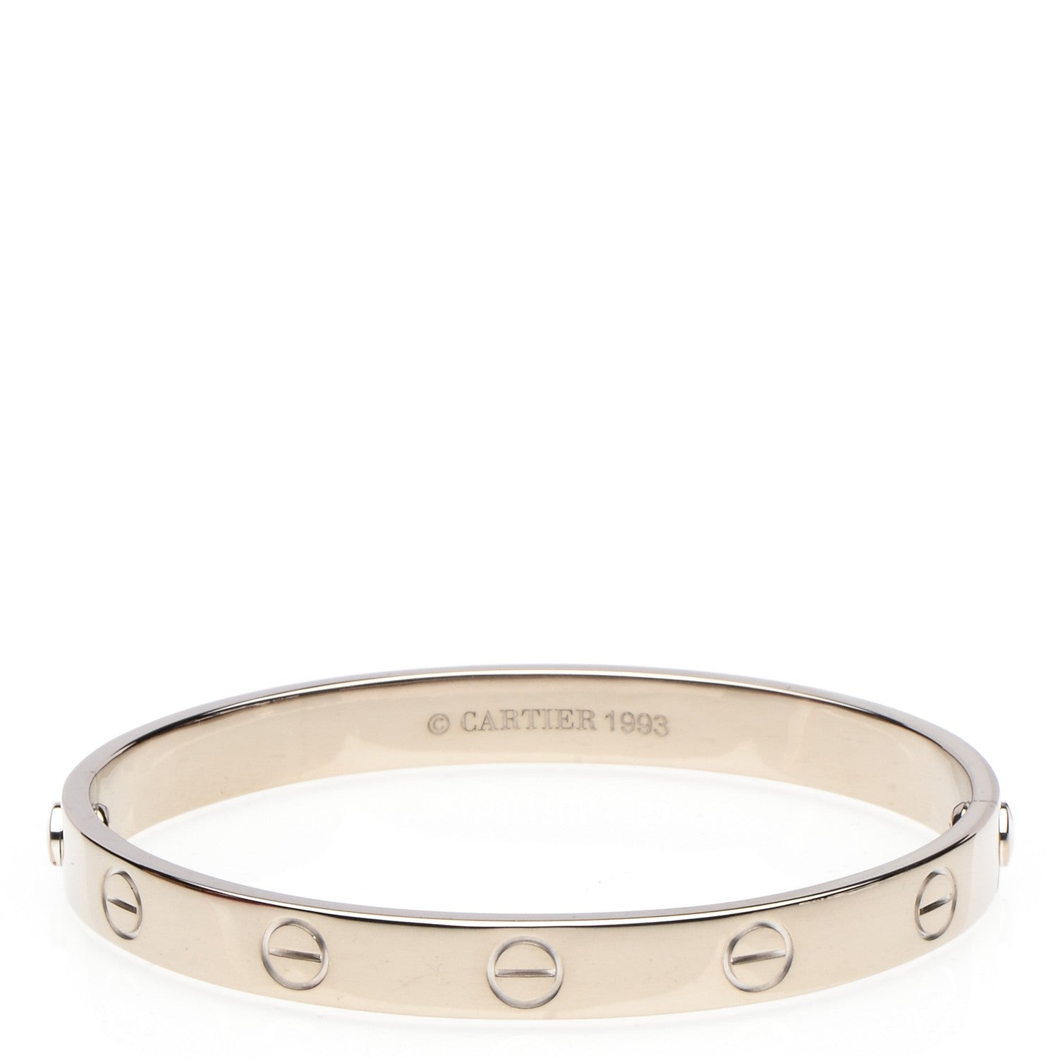 Cartier 18K White Gold LOVE Bracelet 16 2 of 11
