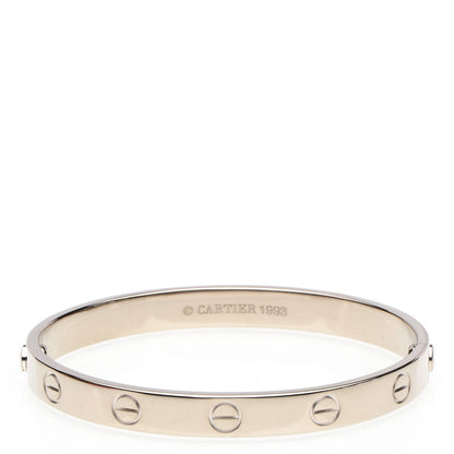Cartier 18K White Gold LOVE Bracelet 16 2 of 11