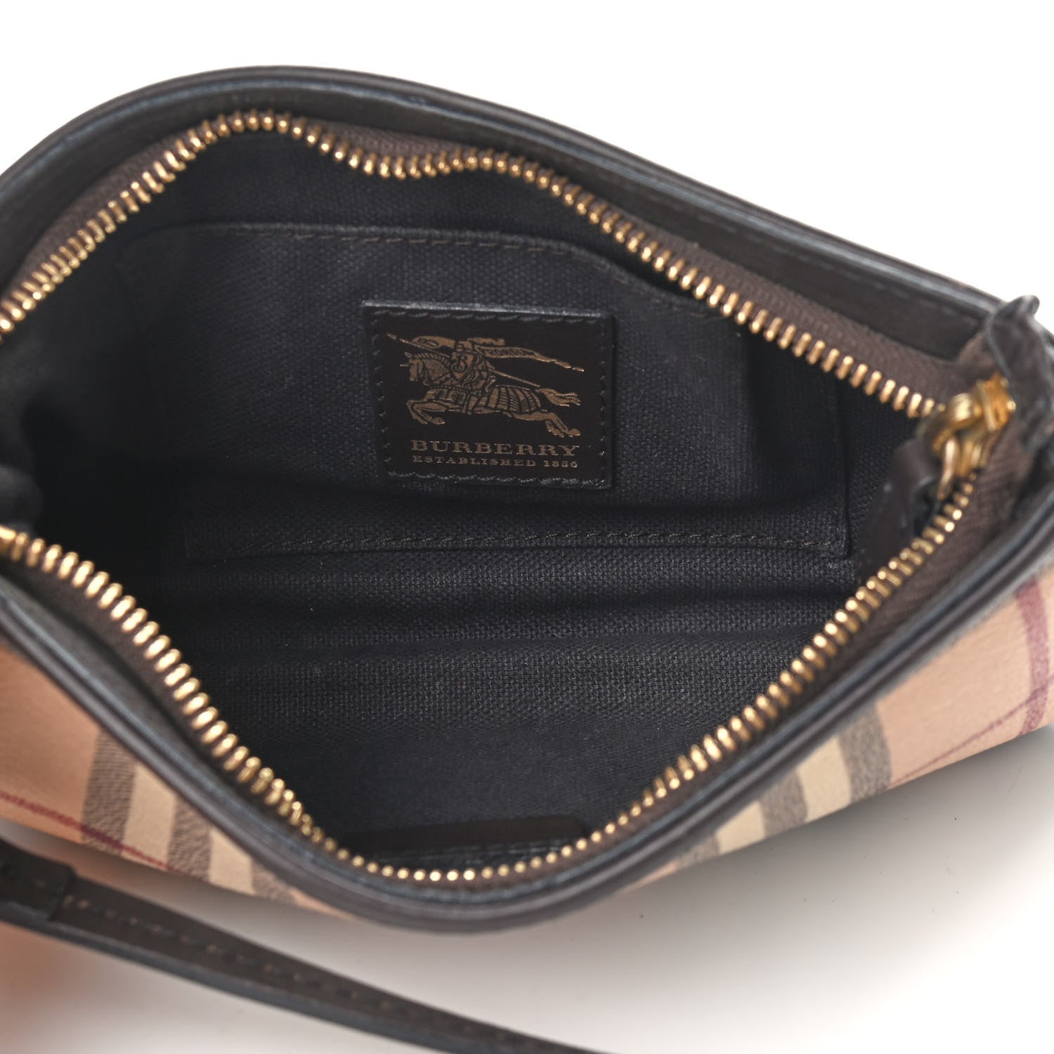 Burberry Haymarket Check Pochette Chocolate 5 of 9