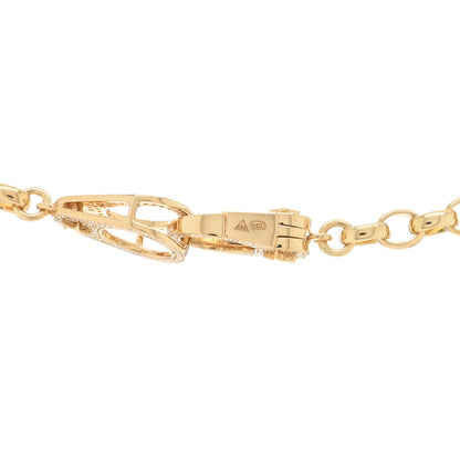 Foundrae 18K Yellow Gold Diamond Heavy Belcher Sister Hook Chain Necklace 3 of 3